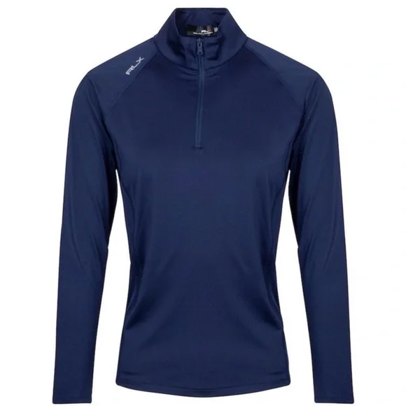 NWT NEW Ralph Lauren RLX Golf Jersey Quarter-Zip Pullover NAVY BLUE - Picture 4 of 11